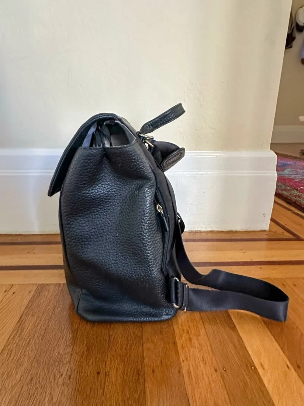 Storksak St James Leather Diaper Bag
